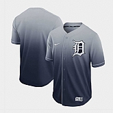 Tigers Blank Gray Drift Fashion Jersey Dzhi,baseball caps,new era cap wholesale,wholesale hats